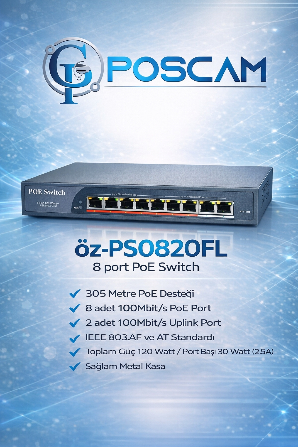8 Port 2 Up Link PoE Switch poscam.com.tr.jpg